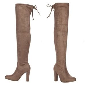 Like new beige over the knee boots